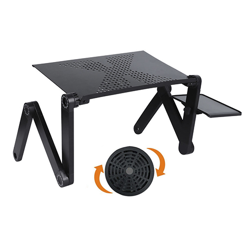 KAIRUN KR-LP719 aluminum table with fan for laptop