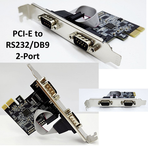Bajeal PCI-Express x2 Serial port RS232/COM DB9M/